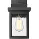 Belle Chasse 1 Light 8 inch Powder Coated Black Outdoor Wall Sconce